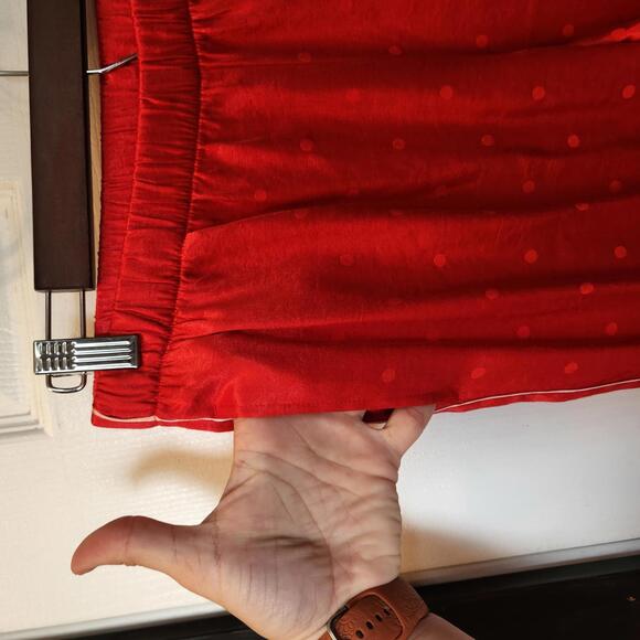 Victoria's Secret Red Satin-Like Women's Pajama Pants w/ Polka Dot- small - Picture 2 of 4